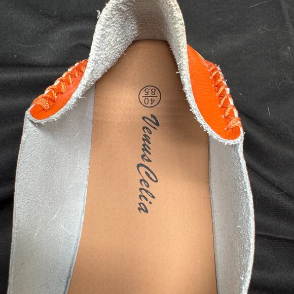 Venus Celia Women's Orange Moccasins Natural Comfort Leather Loafer Size 40(8.5) - Picture 7 of 7